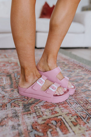 Boardwalk EVA Double Strap Platform Sandals in Rose-[option4]-[option5]-[option6]-[option7]-[option8]-Womens-Clothing-Shop