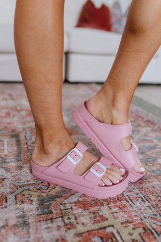 Boardwalk EVA Double Strap Platform Sandals in Rose-[option4]-[option5]-[option6]-[option7]-[option8]-Womens-Clothing-Shop