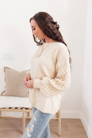 Bubbly B Sweater In Ivory-[option4]-[option5]-[option6]-[option7]-[option8]-Womens-Clothing-Shop