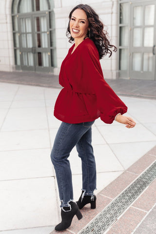 Catch Me There Blouse In Burgundy-[option4]-[option5]-[option6]-[option7]-[option8]-Womens-Clothing-Shop