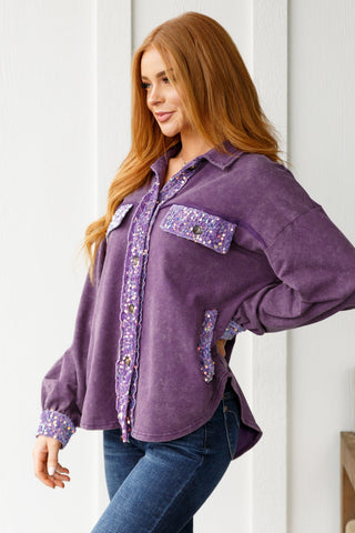 Chaos of Sequins Shacket in Purple-[option4]-[option5]-[option6]-[option7]-[option8]-Womens-Clothing-Shop