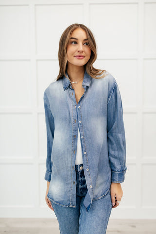 Checkered Denim Patch Shirt-[option4]-[option5]-[option6]-[option7]-[option8]-Womens-Clothing-Shop