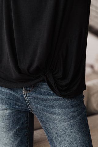 Chloé Lace Twist Top In Black-[option4]-[option5]-[option6]-[option7]-[option8]-Womens-Clothing-Shop