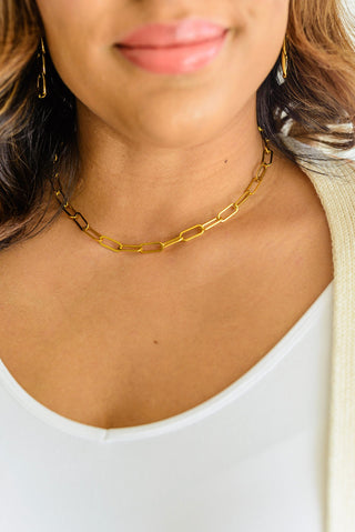 Classic Paper Clip Chain Necklace-OS-[option4]-[option5]-[option6]-[option7]-[option8]-Womens-Clothing-Shop