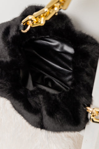 Classy And Carefree Faux Fur Bag In Black-OS-[option4]-[option5]-[option6]-[option7]-[option8]-Womens-Clothing-Shop