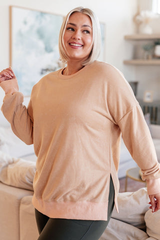 No Plain Jane Oversized Sweatshirt in Khaki-[option4]-[option5]-[option6]-[option7]-[option8]-Womens-Clothing-Shop