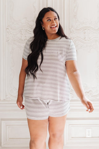 Cozy In Stripes Shorts in Gray-[option4]-[option5]-[option6]-[option7]-[option8]-Womens-Clothing-Shop