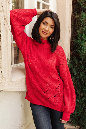 Cozy Casual Sweater in Lipstick-[option4]-[option5]-[option6]-[option7]-[option8]-Womens-Clothing-Shop