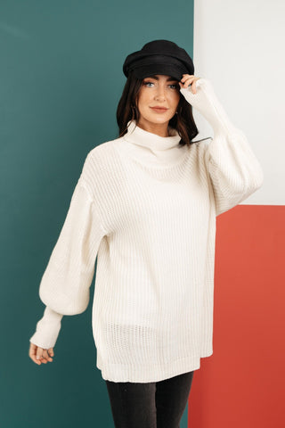 Cream Colored Classic Knit Sweater-[option4]-[option5]-[option6]-[option7]-[option8]-Womens-Clothing-Shop