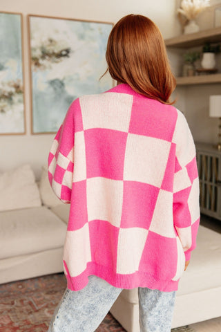 Don't Stop Me Now Checkered Cardigan-[option4]-[option5]-[option6]-[option7]-[option8]-Womens-Clothing-Shop
