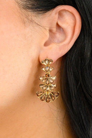 Ella Smoky Crystal Drop Earrings in Smoky Brown-OS-[option4]-[option5]-[option6]-[option7]-[option8]-Womens-Clothing-Shop