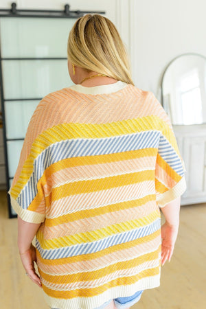 Embrace Me Striped Half Sleeve Knit Cardigan-[option4]-[option5]-[option6]-[option7]-[option8]-Womens-Clothing-Shop