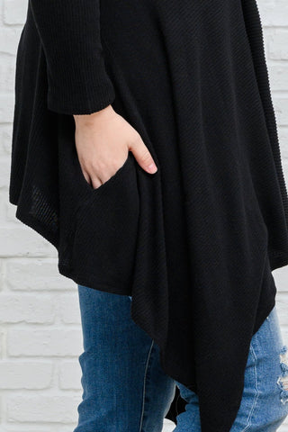 Ever Soft Cascade Cardigan With Pockets In Black-[option4]-[option5]-[option6]-[option7]-[option8]-Womens-Clothing-Shop