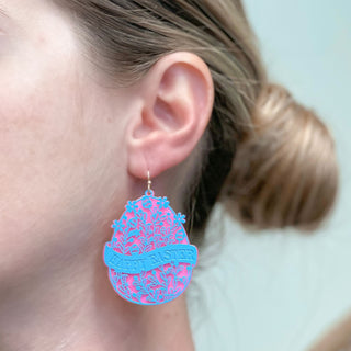 PREORDER: Blooming Floral Happy Easter Egg Dangle Earrings in Assorted Colors-[option4]-[option5]-[option6]-[option7]-[option8]-Womens-Clothing-Shop