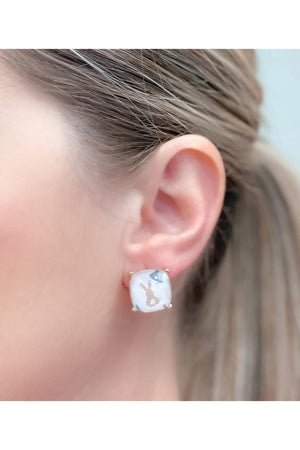 PREORDER: Bunny Printed Glass Stud Earrings-OS-[option4]-[option5]-[option6]-[option7]-[option8]-Womens-Clothing-Shop