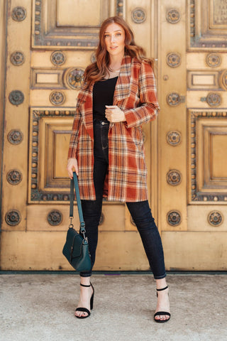 Fall In Love Plaid Jacket In Rust-[option4]-[option5]-[option6]-[option7]-[option8]-Womens-Clothing-Shop