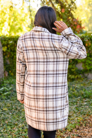 Fall In Love Plaid Jacket in Cream-[option4]-[option5]-[option6]-[option7]-[option8]-Womens-Clothing-Shop