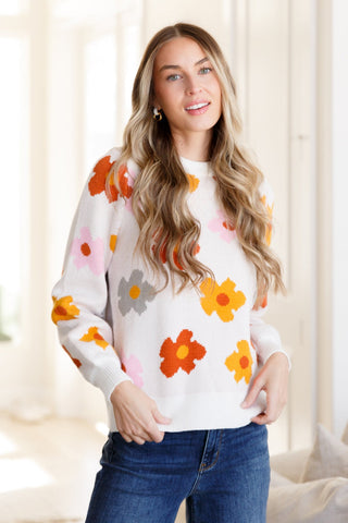 Falling Flowers Floral Sweater-[option4]-[option5]-[option6]-[option7]-[option8]-Womens-Clothing-Shop