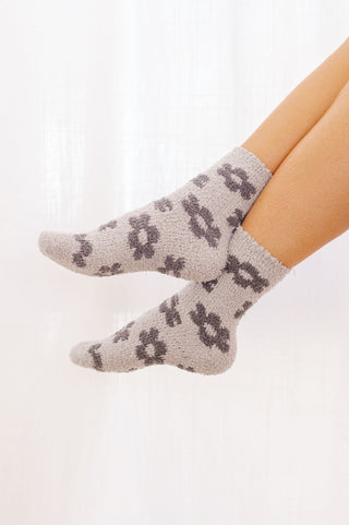 Flower Power Plush Socks 3 Pack-OS-[option4]-[option5]-[option6]-[option7]-[option8]-Womens-Clothing-Shop