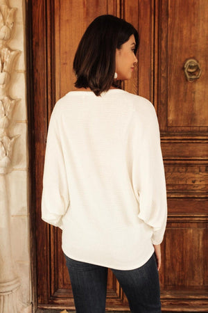 Flying Free Top in Ivory-[option4]-[option5]-[option6]-[option7]-[option8]-Womens-Clothing-Shop