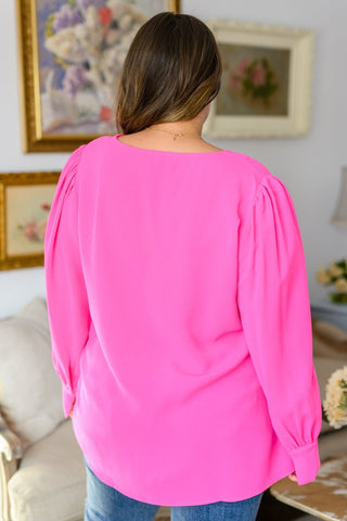 Foxglove Long Sleeve V Neck Blouse-[option4]-[option5]-[option6]-[option7]-[option8]-Womens-Clothing-Shop