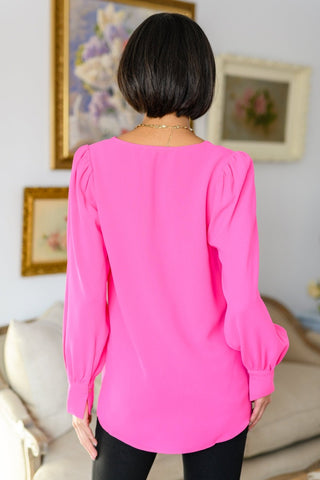 Foxglove Long Sleeve V Neck Blouse-[option4]-[option5]-[option6]-[option7]-[option8]-Womens-Clothing-Shop