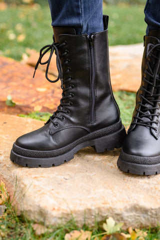 Fresh Feels Combat Boots In Black-[option4]-[option5]-[option6]-[option7]-[option8]-Womens-Clothing-Shop