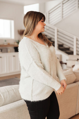 Fuzzy Wuzzy Sweater in Frosty Gray-[option4]-[option5]-[option6]-[option7]-[option8]-Womens-Clothing-Shop