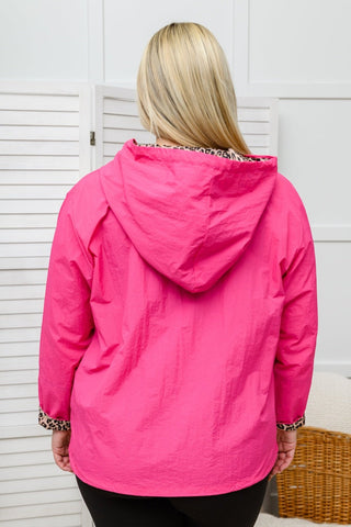 Get Going Leopard Windbreaker in Pink-[option4]-[option5]-[option6]-[option7]-[option8]-Womens-Clothing-Shop