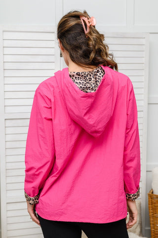Get Going Leopard Windbreaker in Pink-[option4]-[option5]-[option6]-[option7]-[option8]-Womens-Clothing-Shop