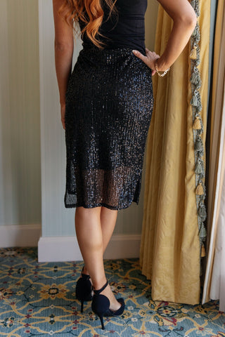 Gilded Age Sequin Skirt in Black-[option4]-[option5]-[option6]-[option7]-[option8]-Womens-Clothing-Shop