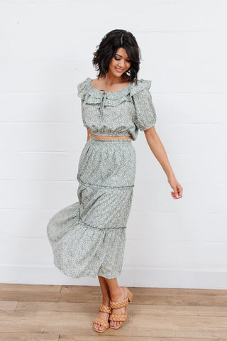 Golden Hour Skirt in Sage-[option4]-[option5]-[option6]-[option7]-[option8]-Womens-Clothing-Shop