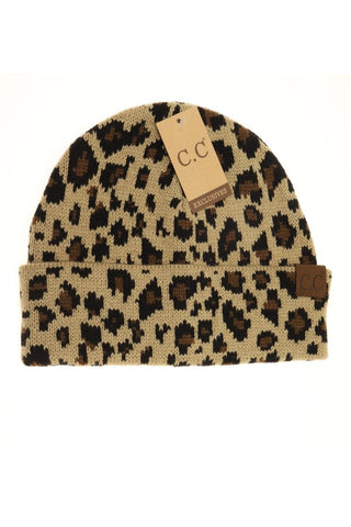 Leopard Print CC Beanie-Leopard-[option4]-[option5]-[option6]-[option7]-[option8]-Womens-Clothing-Shop