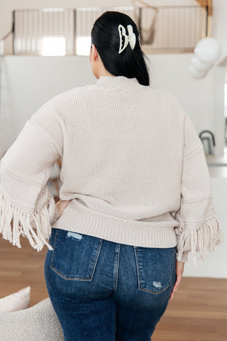 Handle It All Fringe Detail Sweater-[option4]-[option5]-[option6]-[option7]-[option8]-Womens-Clothing-Shop