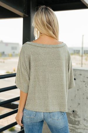 Hannah Tee in Faded Olive-[option4]-[option5]-[option6]-[option7]-[option8]-Womens-Clothing-Shop