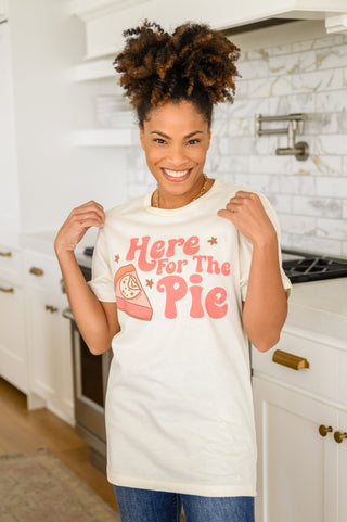 Here For The Pie Graphic T-Shirt In Cream-[option4]-[option5]-[option6]-[option7]-[option8]-Womens-Clothing-Shop