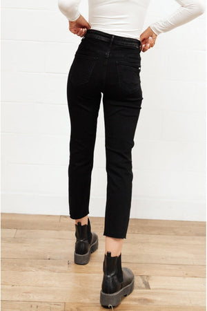 RISEN High Waist Mom Fit Jeans In Black-[option4]-[option5]-[option6]-[option7]-[option8]-Womens-Clothing-Shop