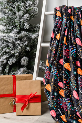 Holiday Fleece Blanket in Neon Trees-OS-[option4]-[option5]-[option6]-[option7]-[option8]-Womens-Clothing-Shop