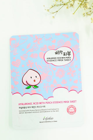 Hyaluronic Acid With Peach Essence Sheet Mask-OS-[option4]-[option5]-[option6]-[option7]-[option8]-Womens-Clothing-Shop
