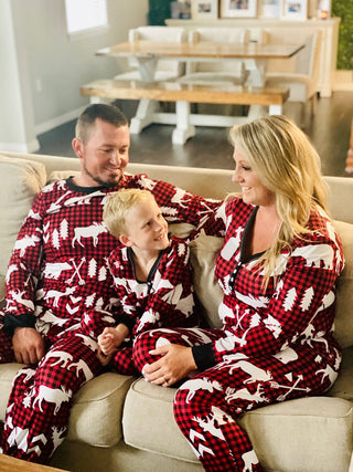 Matching Family Pajamas in Plaid Bear-[option4]-[option5]-[option6]-[option7]-[option8]-Womens-Clothing-Shop