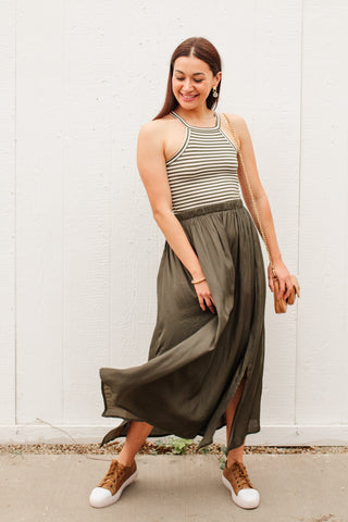 Get Away Maxi Skirt in Olive-[option4]-[option5]-[option6]-[option7]-[option8]-Womens-Clothing-Shop