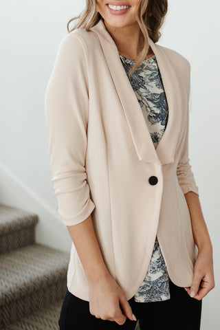 Acting Like A Lady Blazer In Taupe-[option4]-[option5]-[option6]-[option7]-[option8]-Womens-Clothing-Shop