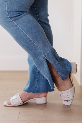 RISEN Jody Slim Flare Side Slit Jeans-[option4]-[option5]-[option6]-[option7]-[option8]-Womens-Clothing-Shop