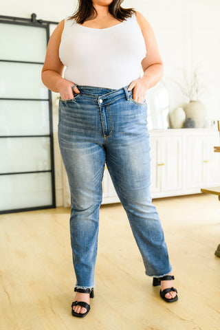 Joey Crossover Straight Leg Dad Jeans-[option4]-[option5]-[option6]-[option7]-[option8]-Womens-Clothing-Shop