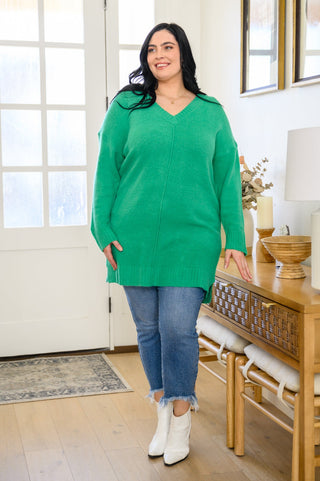 Joyful Season Sweater Tunic In Green-[option4]-[option5]-[option6]-[option7]-[option8]-Womens-Clothing-Shop