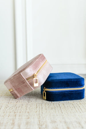 Kept and Carried Velvet Jewelry Box in Pink-PINK-[option4]-[option5]-[option6]-[option7]-[option8]-Womens-Clothing-Shop
