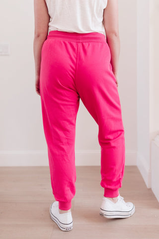 Kick Back Distressed Joggers Hot Pink-[option4]-[option5]-[option6]-[option7]-[option8]-Womens-Clothing-Shop