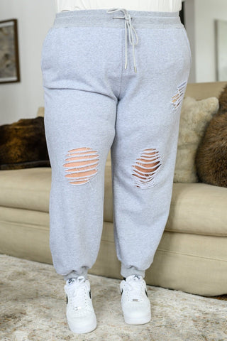 Kick Back Distressed Joggers in Heather Gray-[option4]-[option5]-[option6]-[option7]-[option8]-Womens-Clothing-Shop