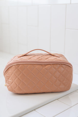 Large Capacity Quilted Makeup Bag in Pink-OS-[option4]-[option5]-[option6]-[option7]-[option8]-Womens-Clothing-Shop