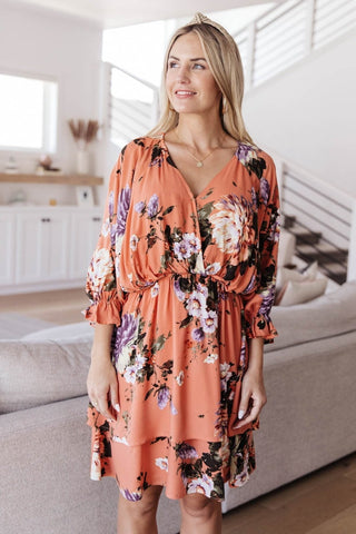 Leona Dress in Peach-[option4]-[option5]-[option6]-[option7]-[option8]-Womens-Clothing-Shop